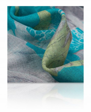 Палантин Женский ZW-HIBISCUS.EXOTIC/EMARELD